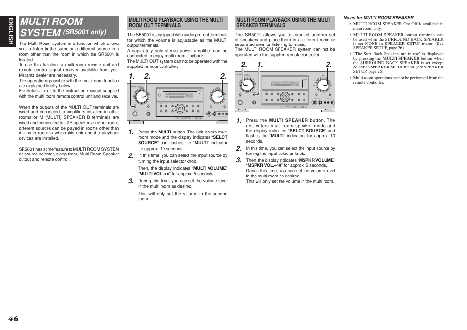 Multi room system | Marantz SR4001 User Manual | Page 49 / 56