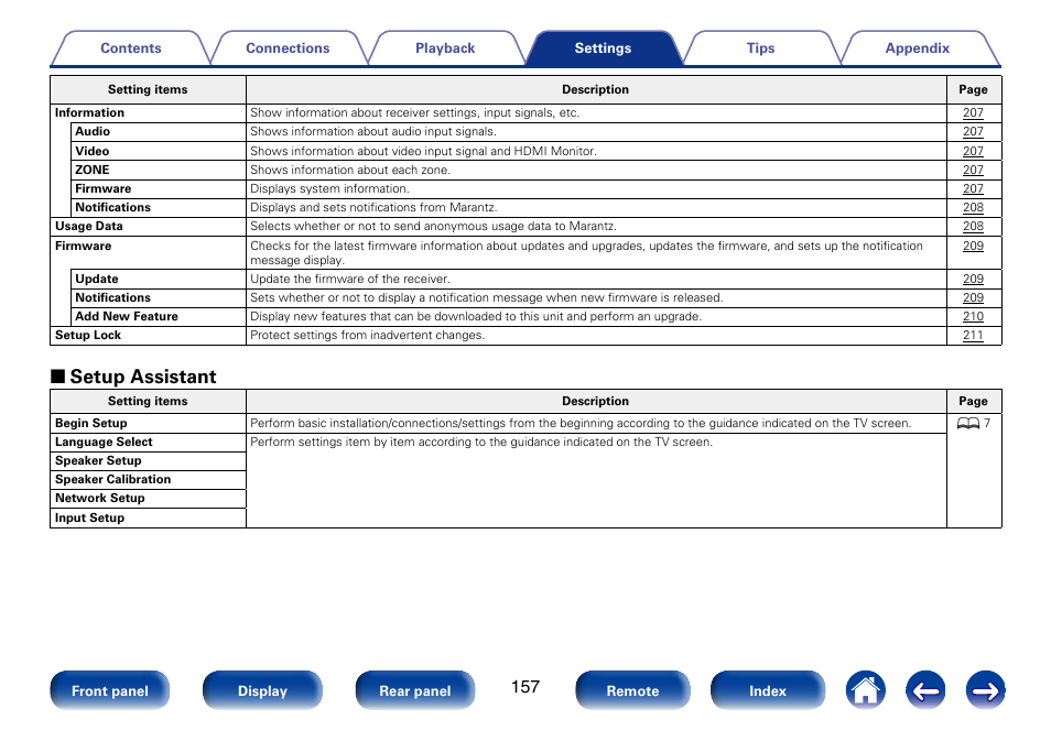 2 setup assistant | Marantz SR7008 User Manual | Page 157 / 286