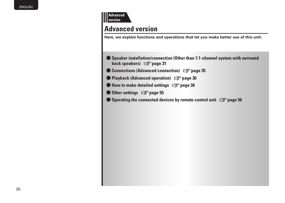 Advanced version | Marantz NR1601 User Manual | Page 36 / 88