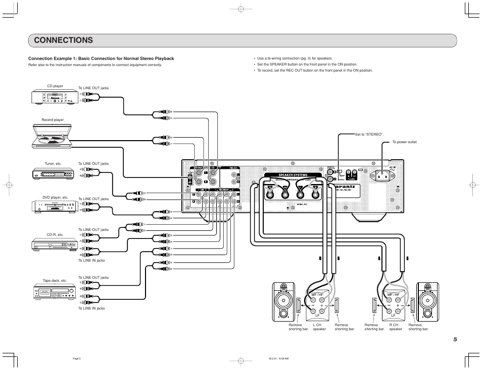 Connections | Marantz PM-15S1 User Manual | Page 10 / 29