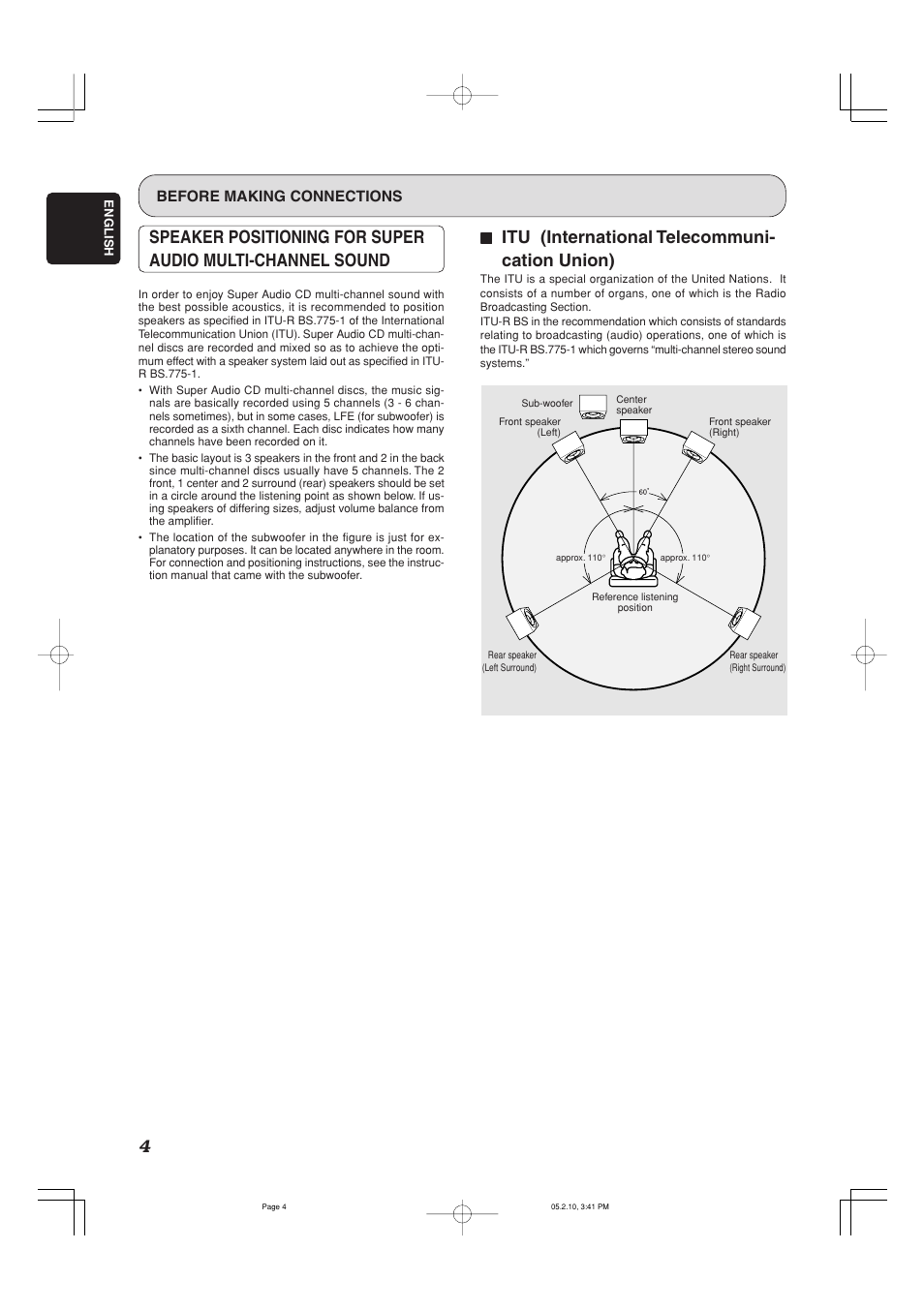 77 itu (international telecommuni- cation union) | Marantz PM-15S1 User Manual | Page 9 / 29