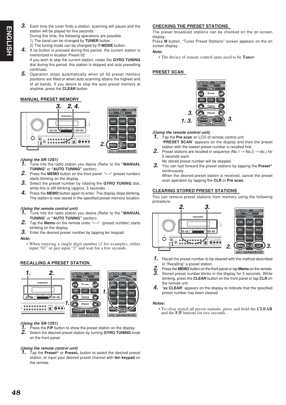 48 english | Marantz SR-12S1N User Manual | Page 51 / 58