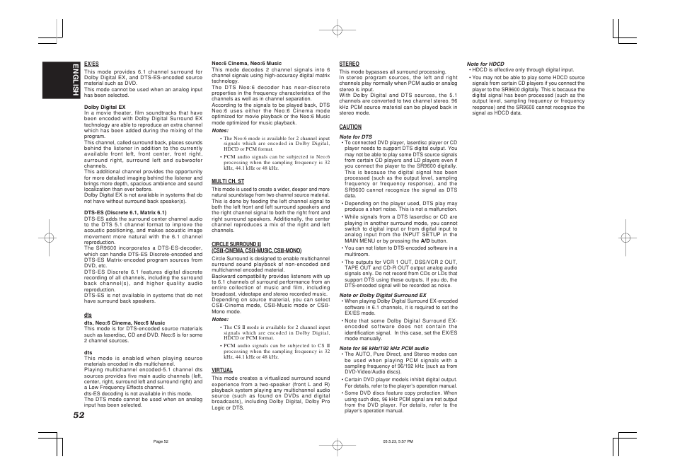 Marantz SR9600N User Manual | Page 56 / 71