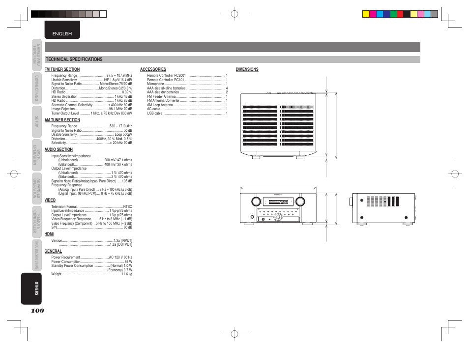 Others | Marantz AV8003 User Manual | Page 103 / 107