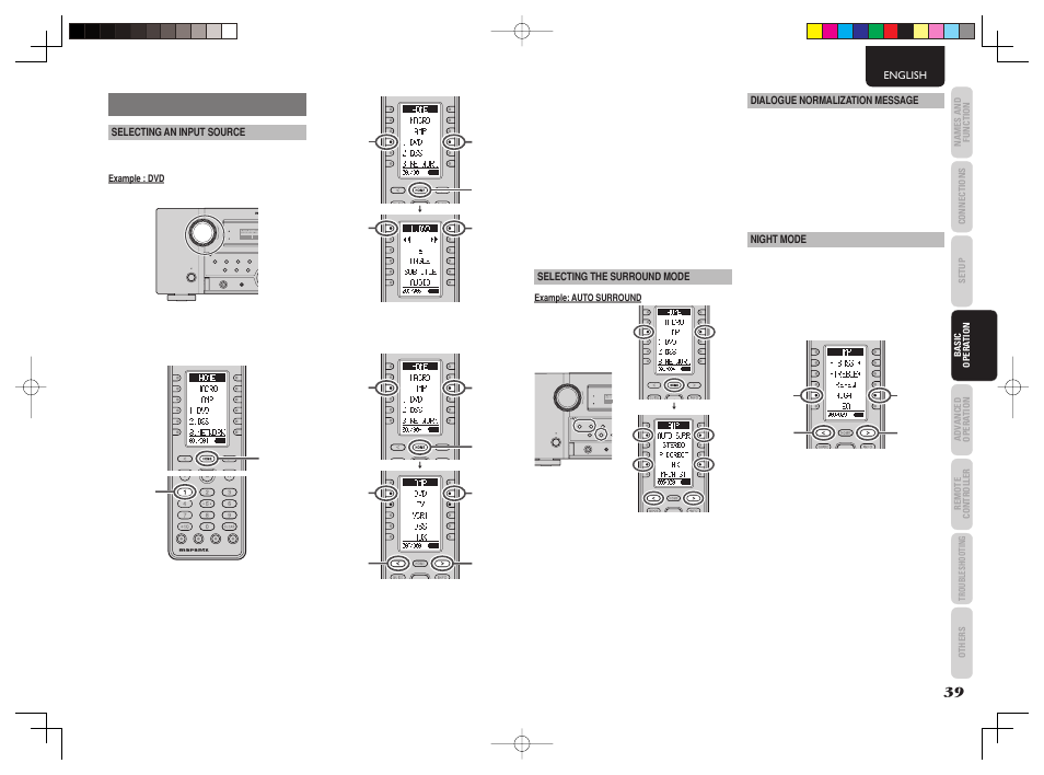 Basic operation | Marantz AV8003 User Manual | Page 42 / 107