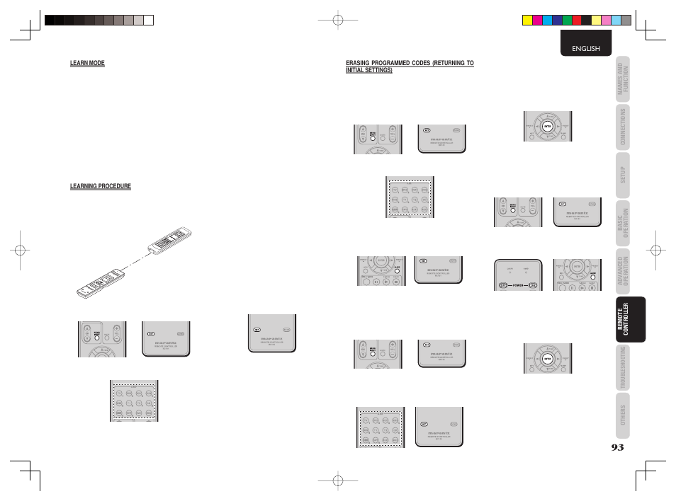 System r emo te co ntr oller | Marantz AV8003 User Manual | Page 96 / 107