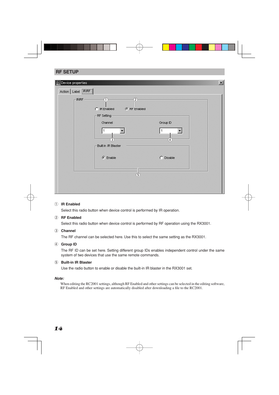 Rf setup | Marantz Wizz.it 3 User Manual | Page 16 / 20