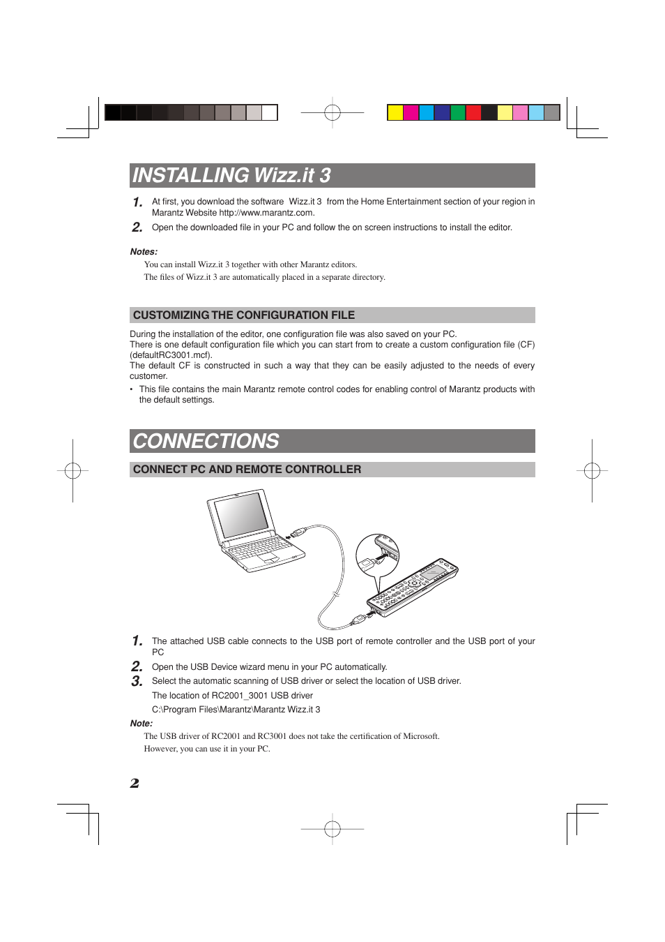 Installing wizz.it 3, Connections | Marantz Wizz.it 3 User Manual | Page 4 / 20