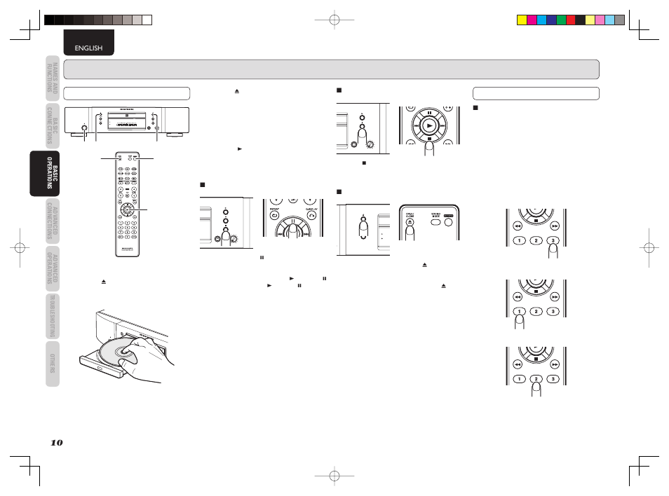 Basic operations –audio cd, Phones + - level, Display off mp3/wm by | Marantz CD5003 User Manual | Page 13 / 38