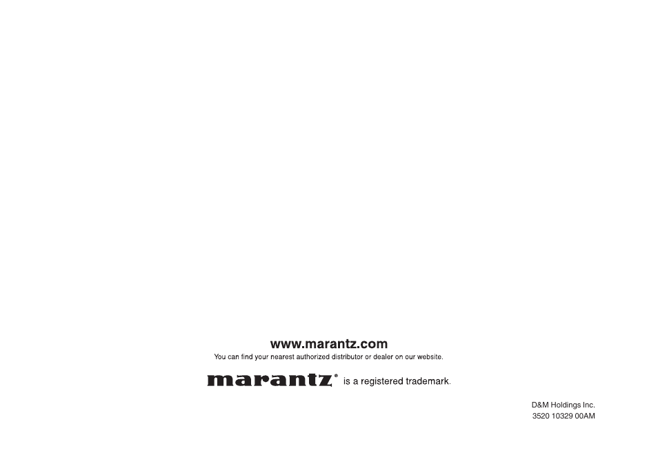 Marantz CD5005 User Manual | Page 54 / 54