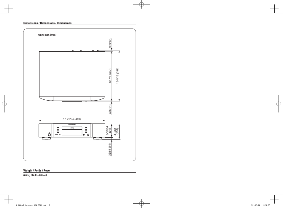 Marantz CD6004 User Manual | Page 35 / 36