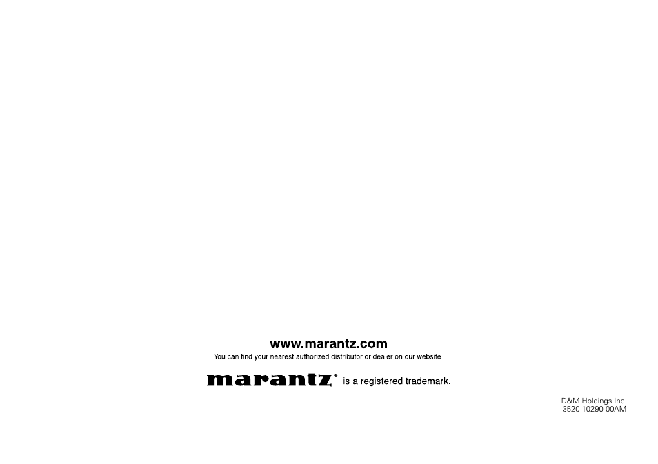 Marantz CD6005 User Manual | Page 64 / 64