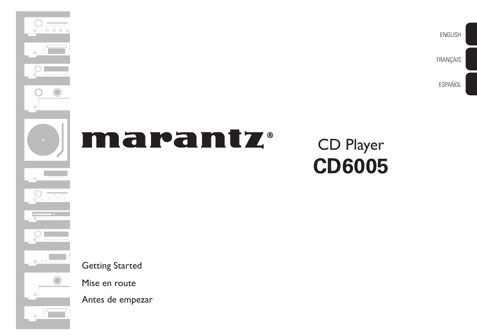 Marantz CD6005 Quick Start User Manual | 10 pages