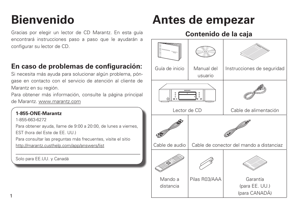 Marantz CD6005 Quick Start User Manual | Page 2 / 10