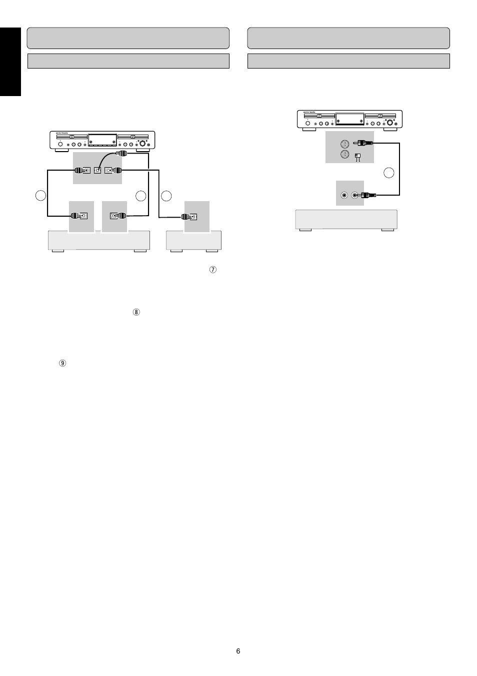 Installation d-bus connection, English, Digital optical connections | Remote control cable connections | Marantz DR6050 User Manual | Page 11 / 30