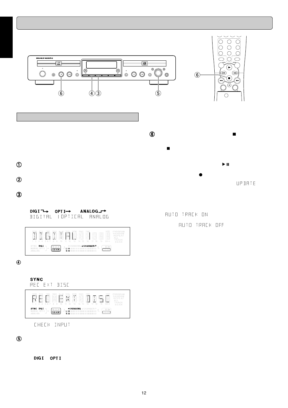 Recording (from external source), English, Er y t y | Cd-sync | Marantz DR6050 User Manual | Page 17 / 30