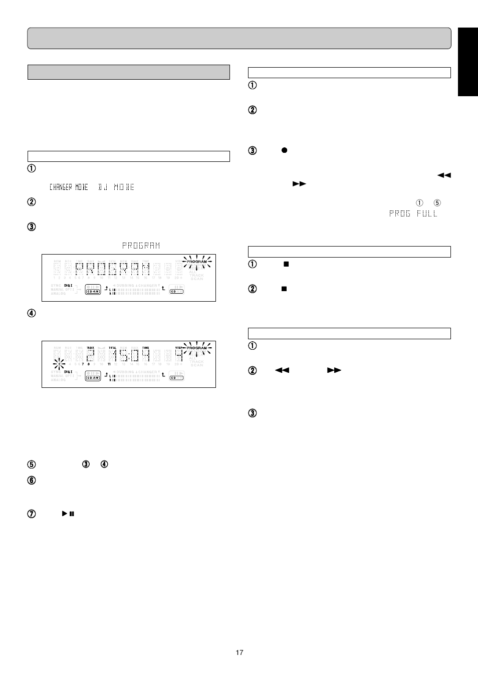 Programming, English, Programmed play | Marantz DR6050 User Manual | Page 22 / 30