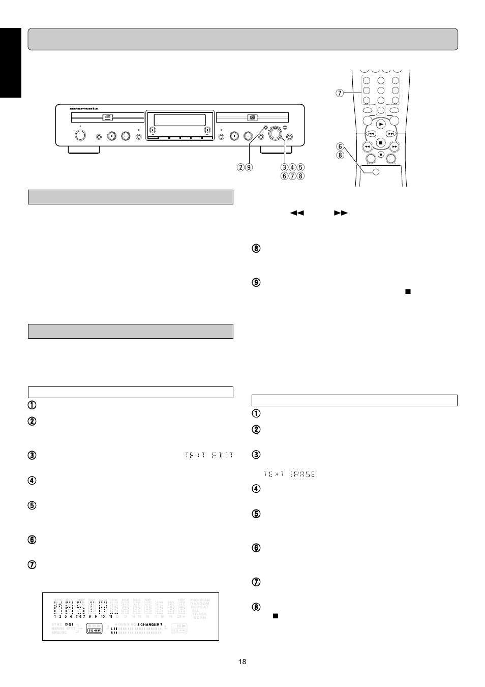 Menu mode, English, Menu mode can set up | Text settings | Marantz DR6050 User Manual | Page 23 / 30