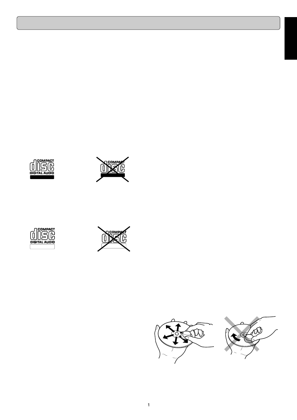 Introduction, English, Unpacking | Setup, Compact discs | Marantz DR6050 User Manual | Page 6 / 30