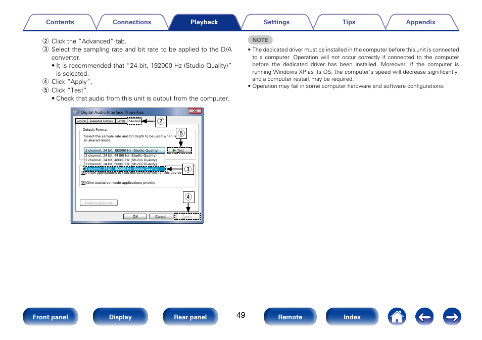 Wt e r | Marantz SA8005 User Manual | Page 49 / 79