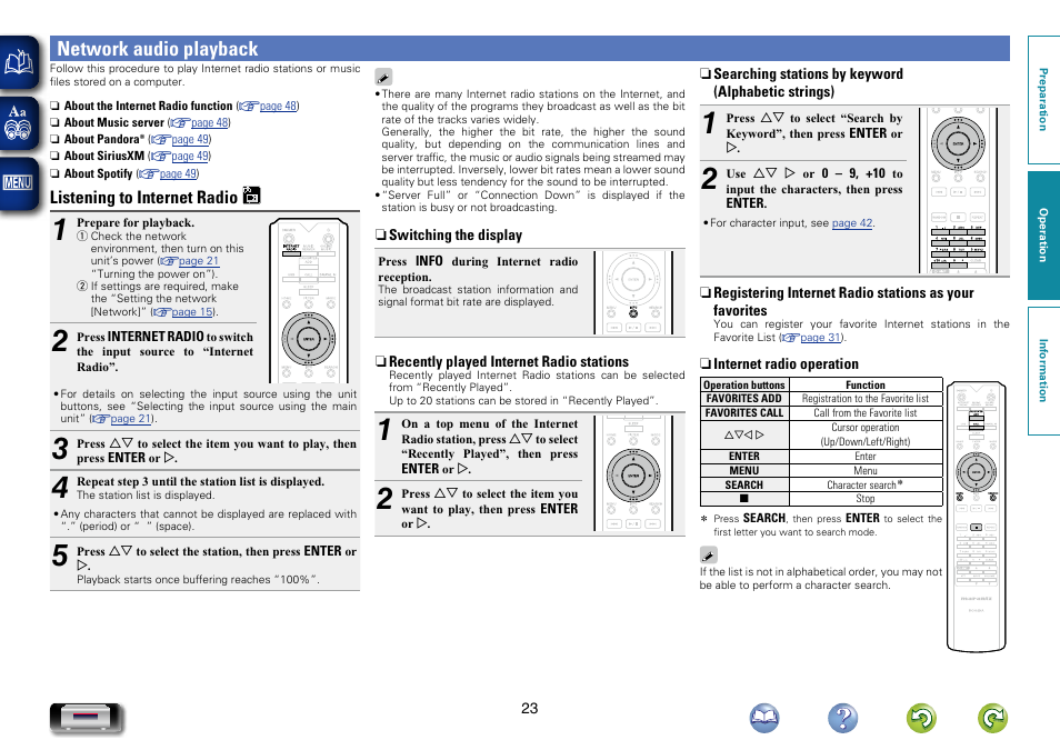 Network audio playback | Marantz NA-11S1 User Manual | Page 26 / 65