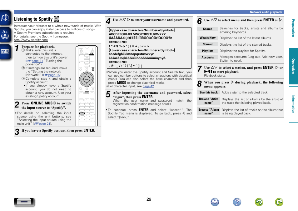 Listening to spotify | Marantz NA-11S1 User Manual | Page 32 / 65