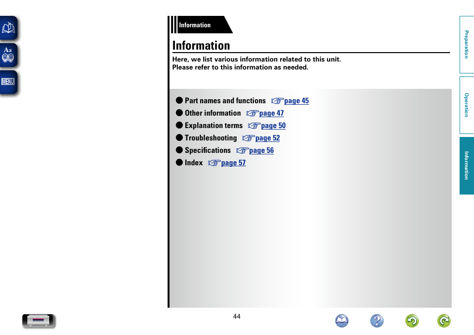 Information | Marantz NA-11S1 User Manual | Page 47 / 65