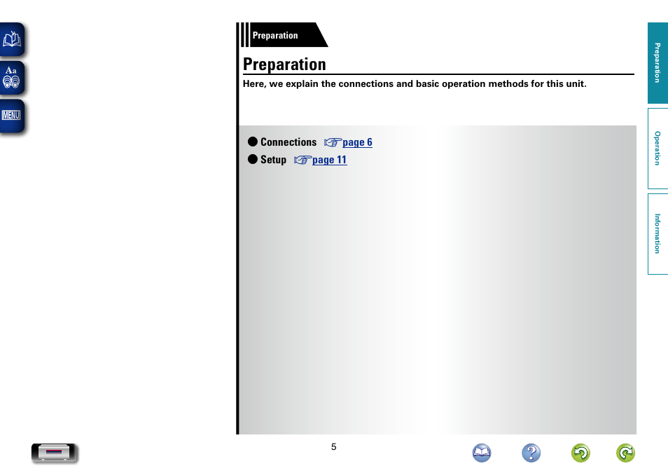 Preparation | Marantz NA-11S1 User Manual | Page 8 / 65