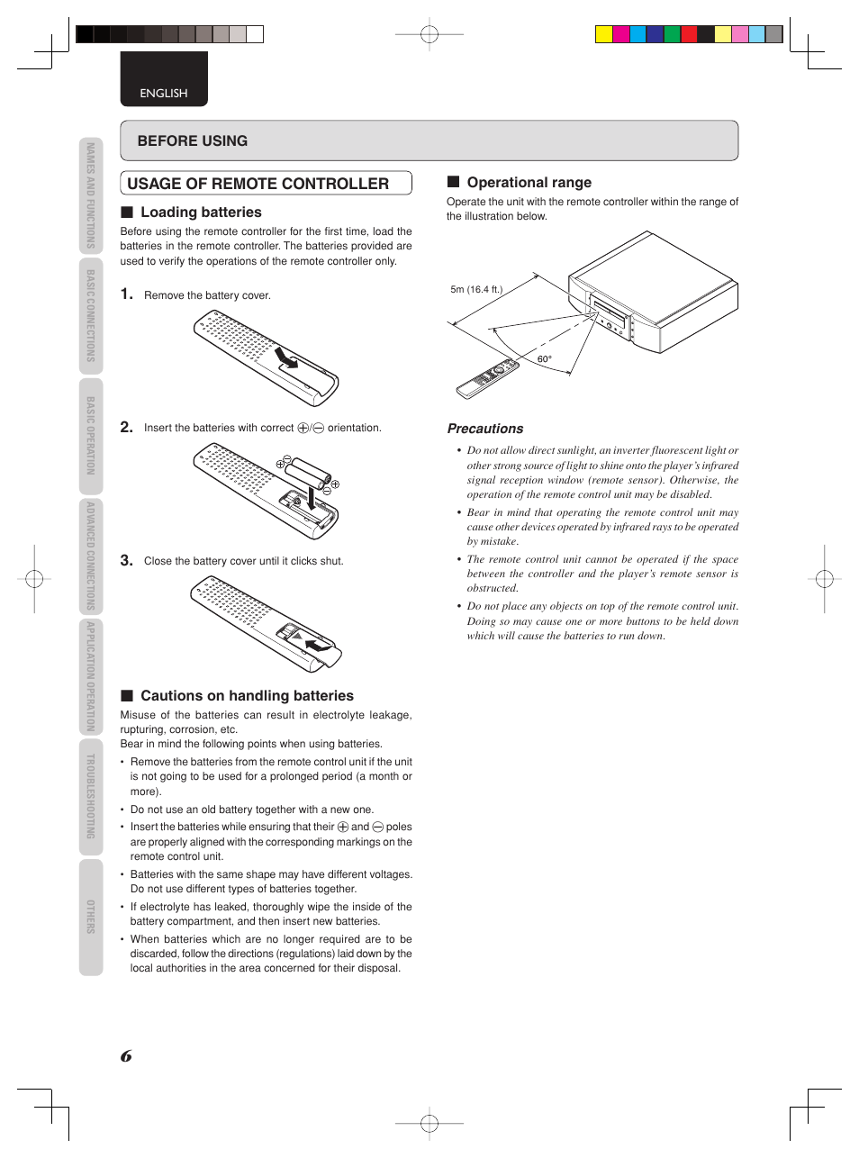 Usage of remote controller | Marantz SA-KI PEARL User Manual | Page 12 / 35