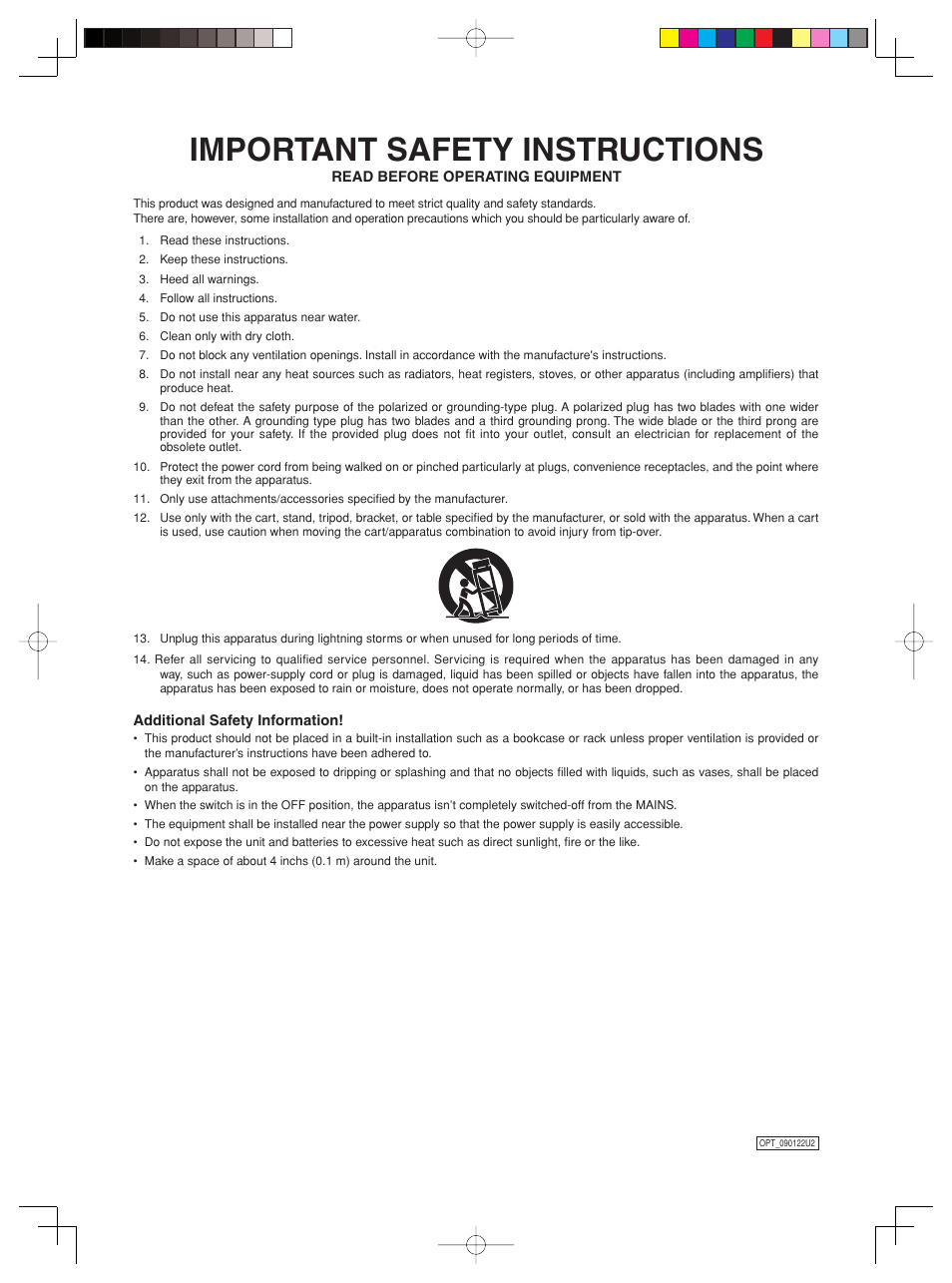 Important safety instructions | Marantz SA-KI PEARL User Manual | Page 3 / 35