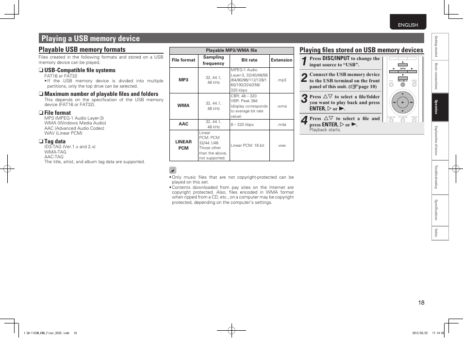 Marantz SA11S3N User Manual | Page 25 / 38