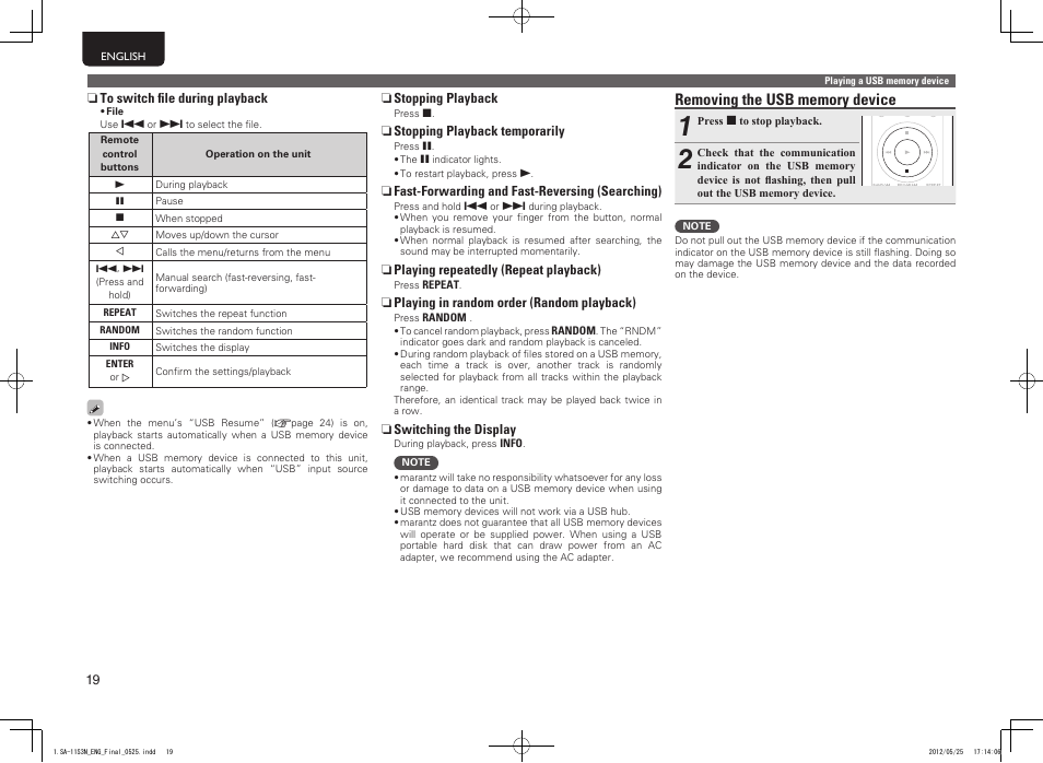 Marantz SA11S3N User Manual | Page 26 / 38