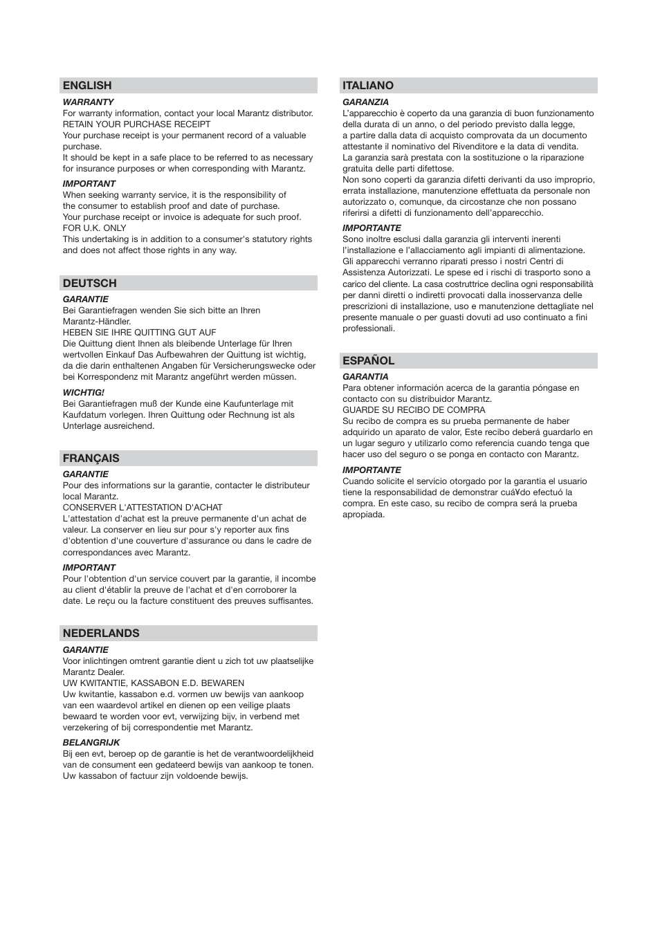 Marantz TT15S1N User Manual | Page 2 / 39