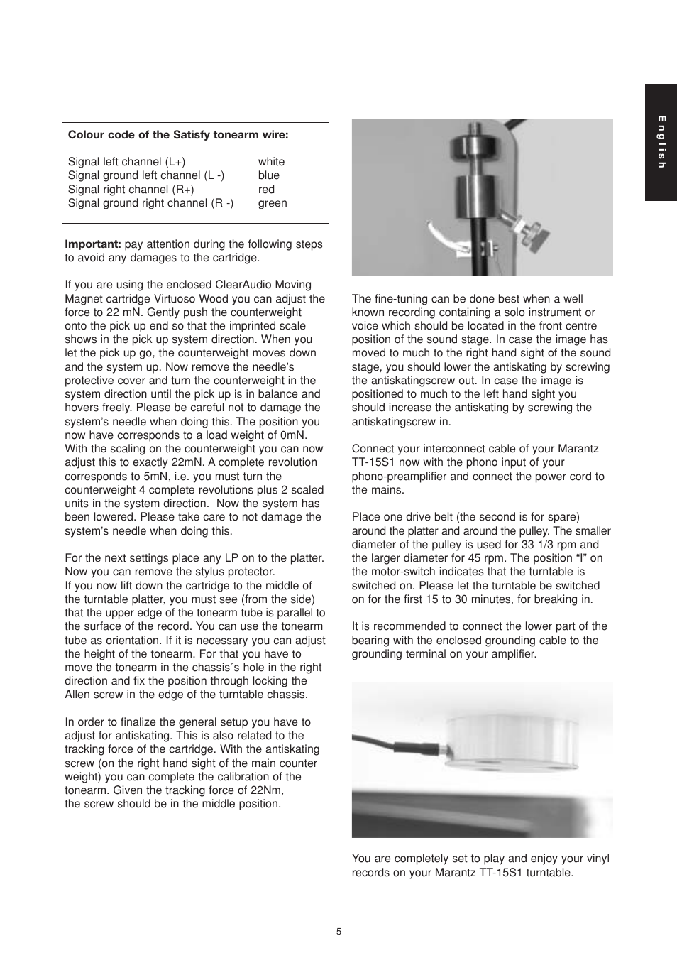 Marantz TT15S1N User Manual | Page 7 / 39