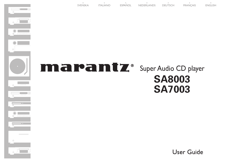 Marantz SA7003 User Manual | 34 pages