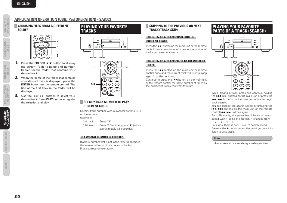 Playing your favorite tracks 0 2 7 8 | Marantz SA7003 User Manual | Page 22 / 34