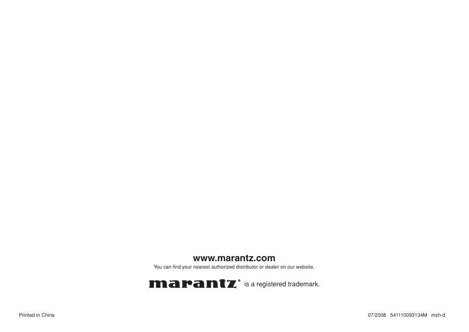 Marantz SA7003 User Manual | Page 34 / 34