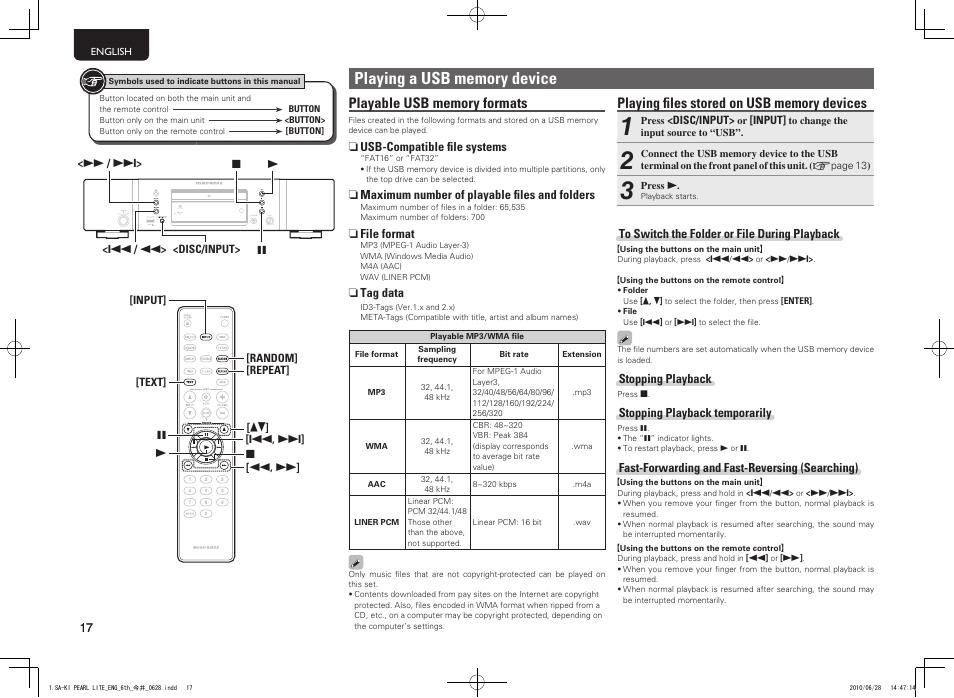 Marantz SA-KI Pearl Lite User Manual | Page 22 / 36