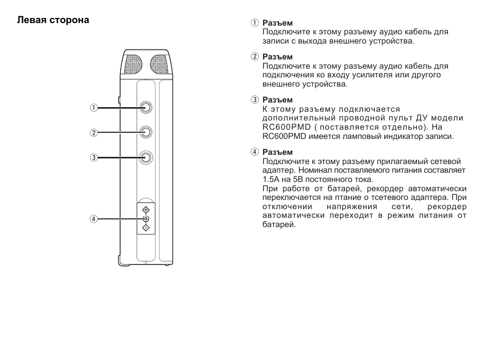 Marantz PMD620 User Manual | Page 12 / 64