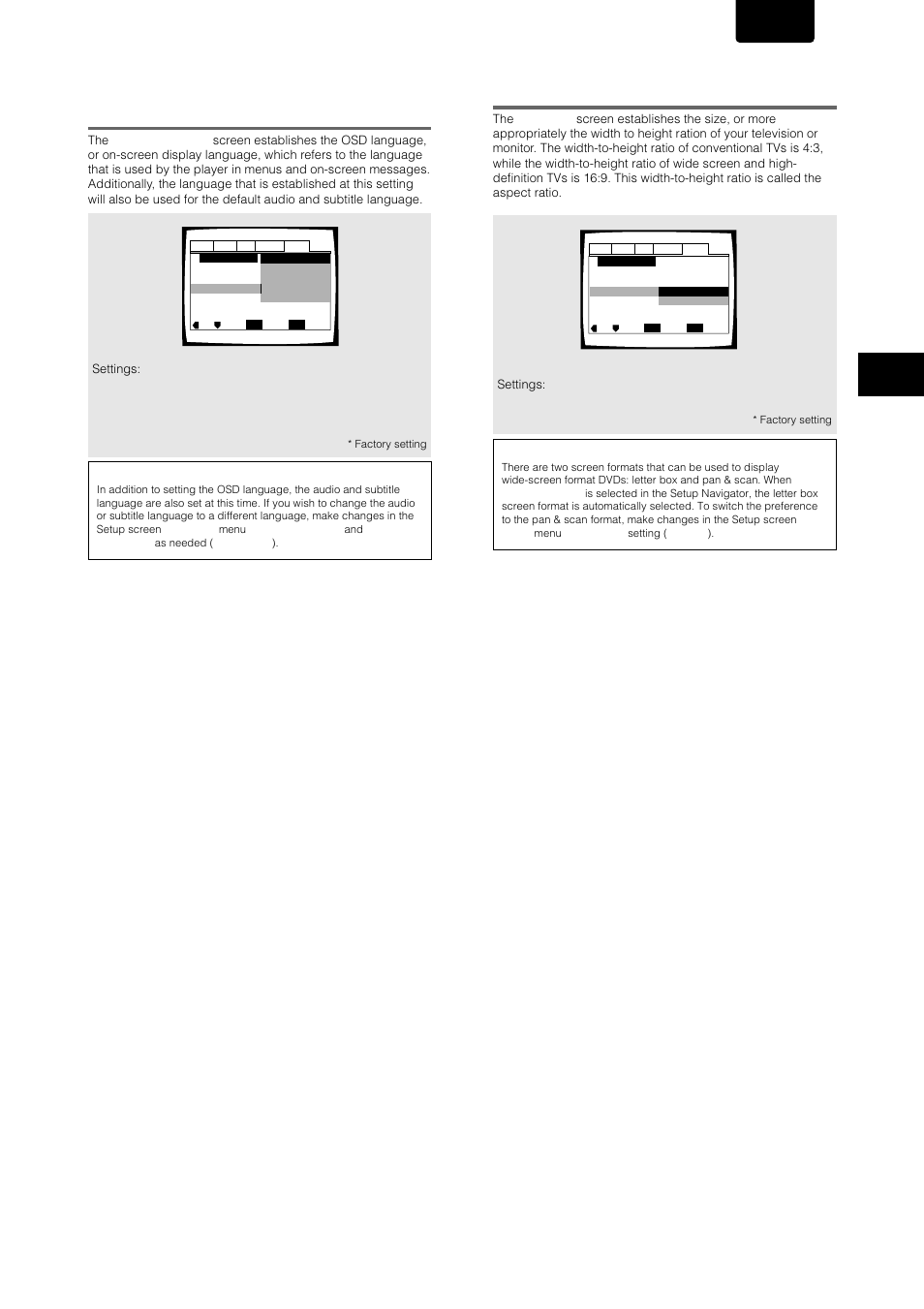 Setting the tv screen size, English, Setting up the pla yer | Marantz DV-17 User Manual | Page 15 / 52