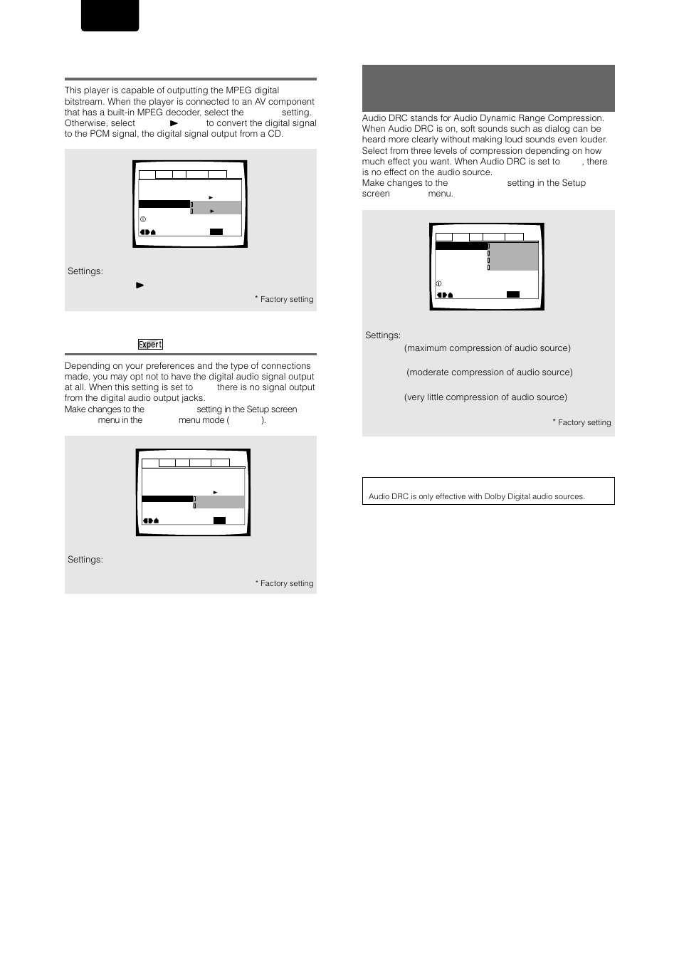 Digital out, Mpeg out, English | Marantz DV-17 User Manual | Page 24 / 52