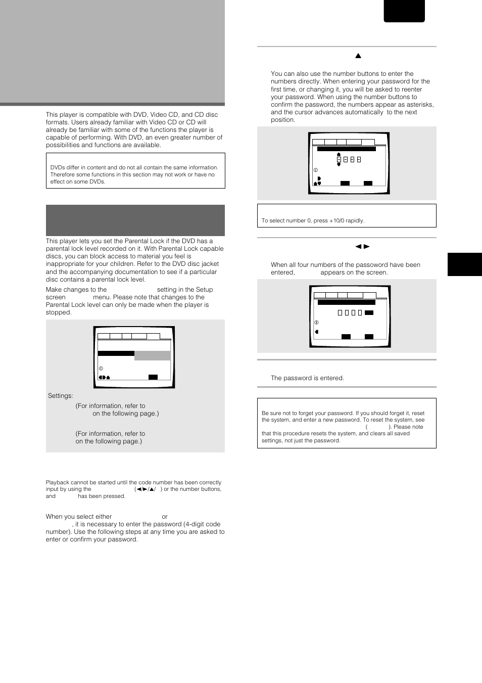 Advanced functions, Setting the parental lock level, English | Marantz DV-17 User Manual | Page 33 / 52