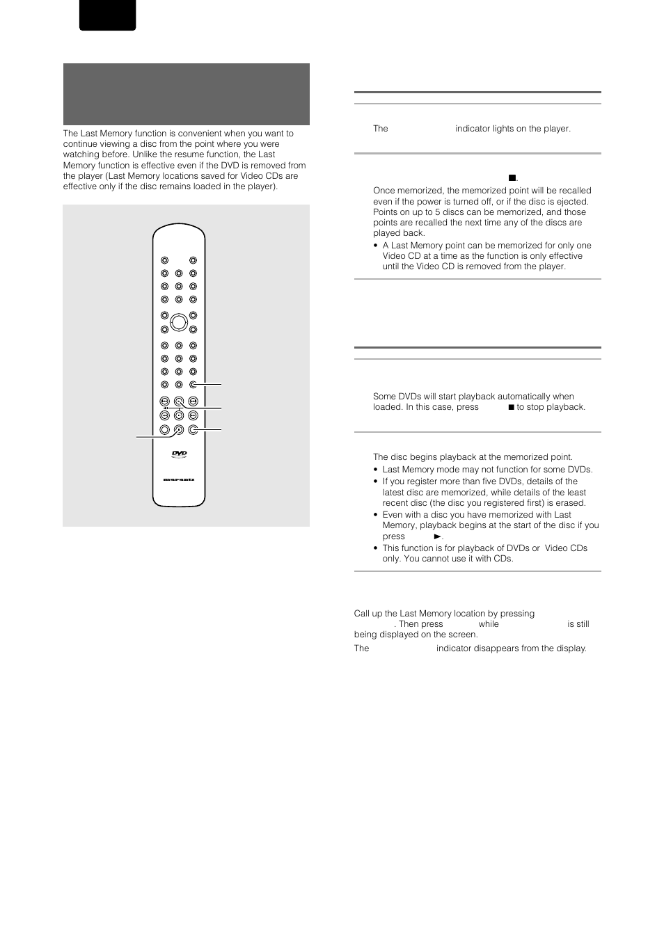 English, Dvd/video cd | Marantz DV-17 User Manual | Page 42 / 52