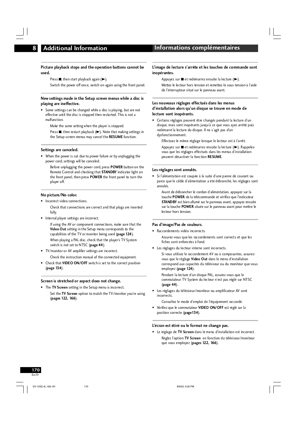 Marantz DV-12S2 User Manual | Page 170 / 188