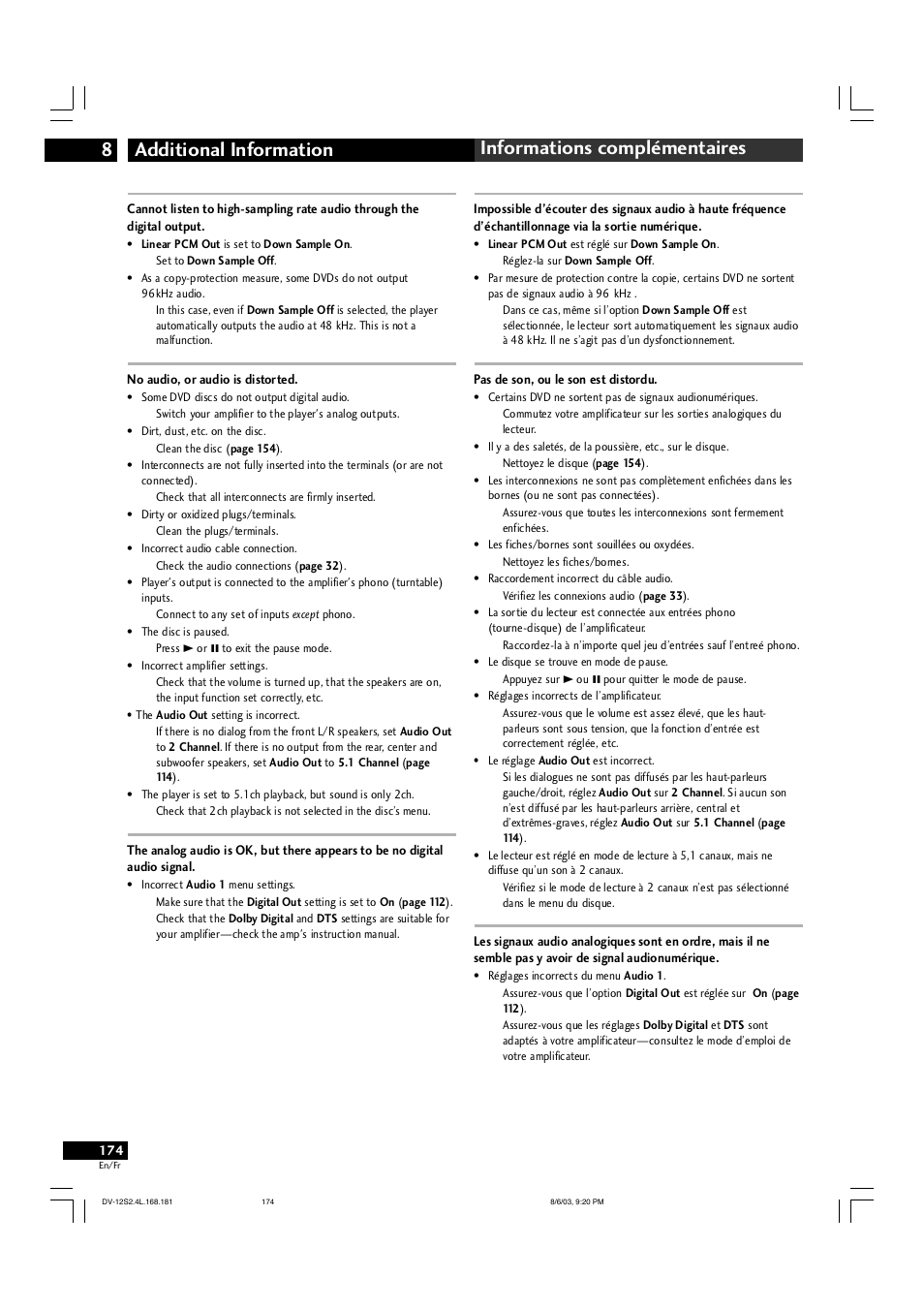 Marantz DV-12S2 User Manual | Page 174 / 188