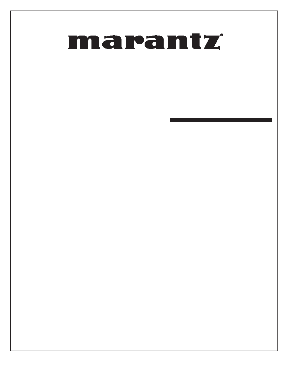 Marantz MOUNT20BL User Manual | 6 pages