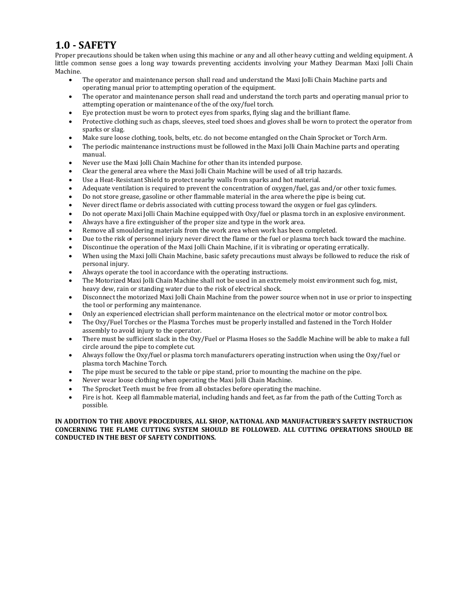 0 - safety | Mathey Dearman Maxi Jolli Chain Machine User Manual | Page 3 / 23