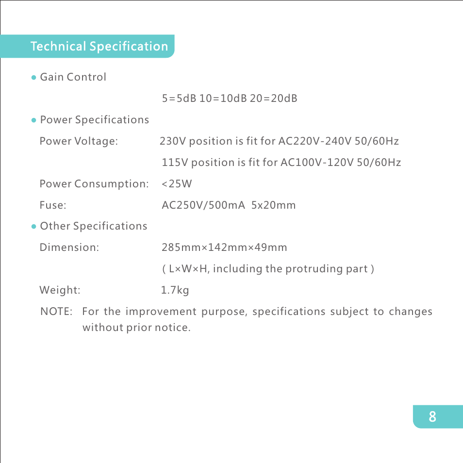 Matrix Audio HPA-3B User Manual | Page 9 / 11