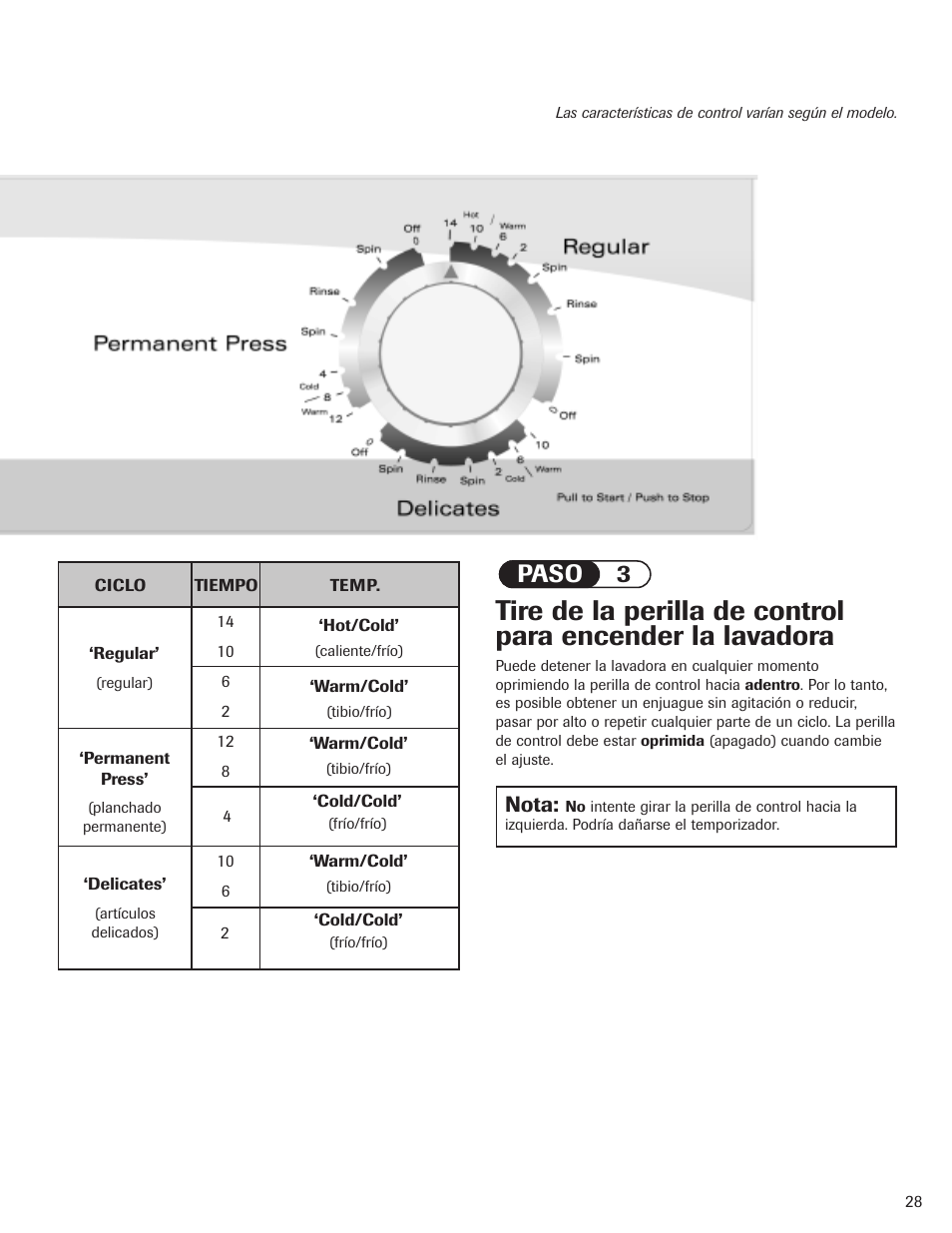 Paso 3, Nota | Maytag PAVT915AWW User Manual | Page 29 / 36