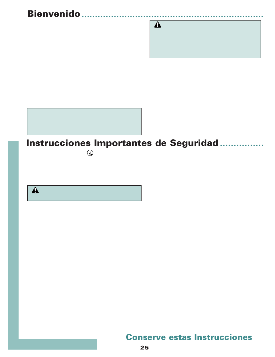 Bienvenido, Instrucciones importantes de seguridad, Conserve estas instrucciones | Maytag MDB6650AWW User Manual | Page 26 / 36